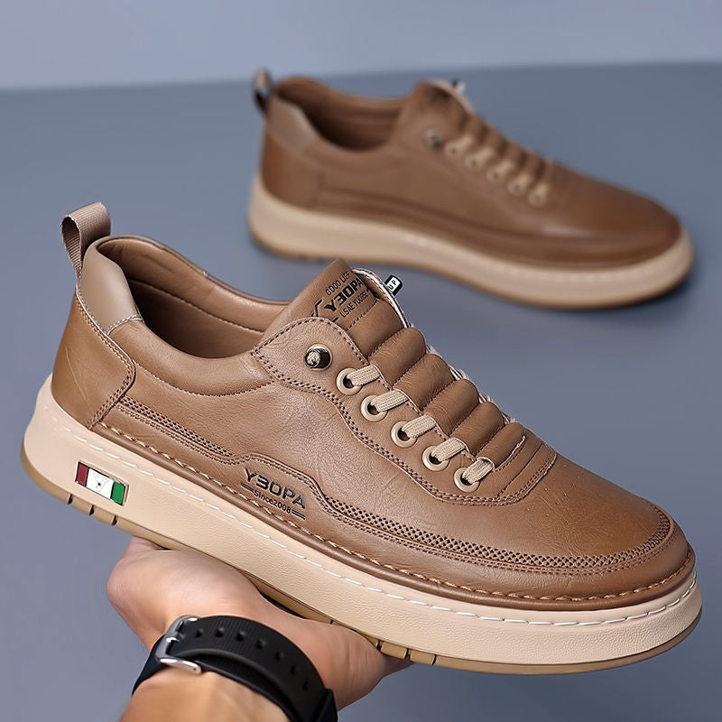 Mateo | Zapatillas Casual de Cuero Hombre Suela Acolchada