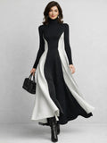 Nuvara | Mencía | Vestido Largo de Invierno Mujer Cuello Alto Manga Larga