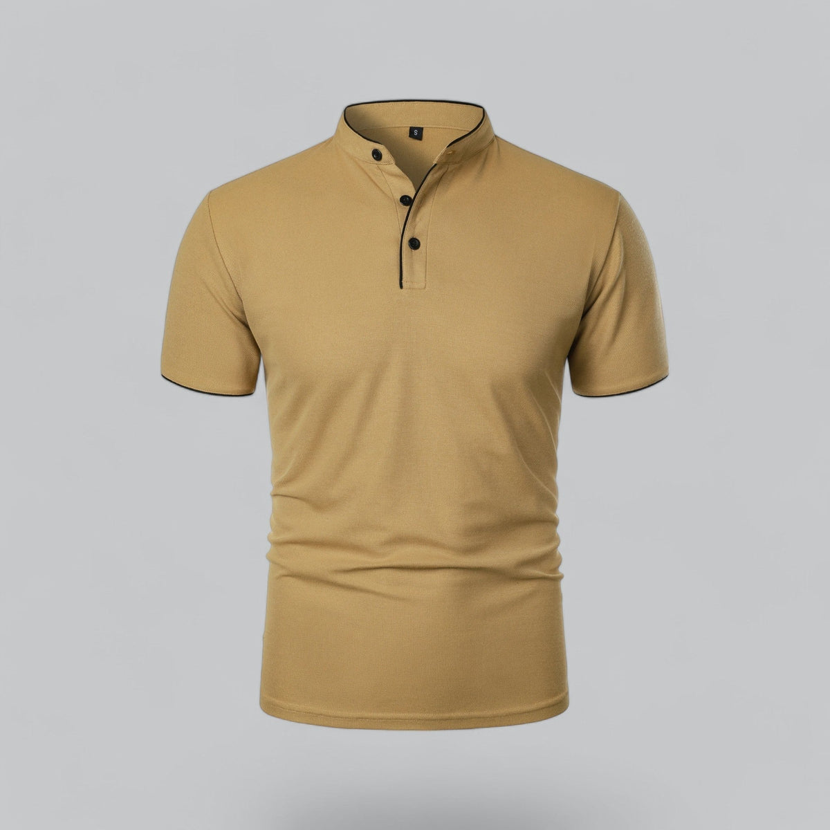 Mikel | Polo de Manga Corta Hombre Cuello Mao Algodón