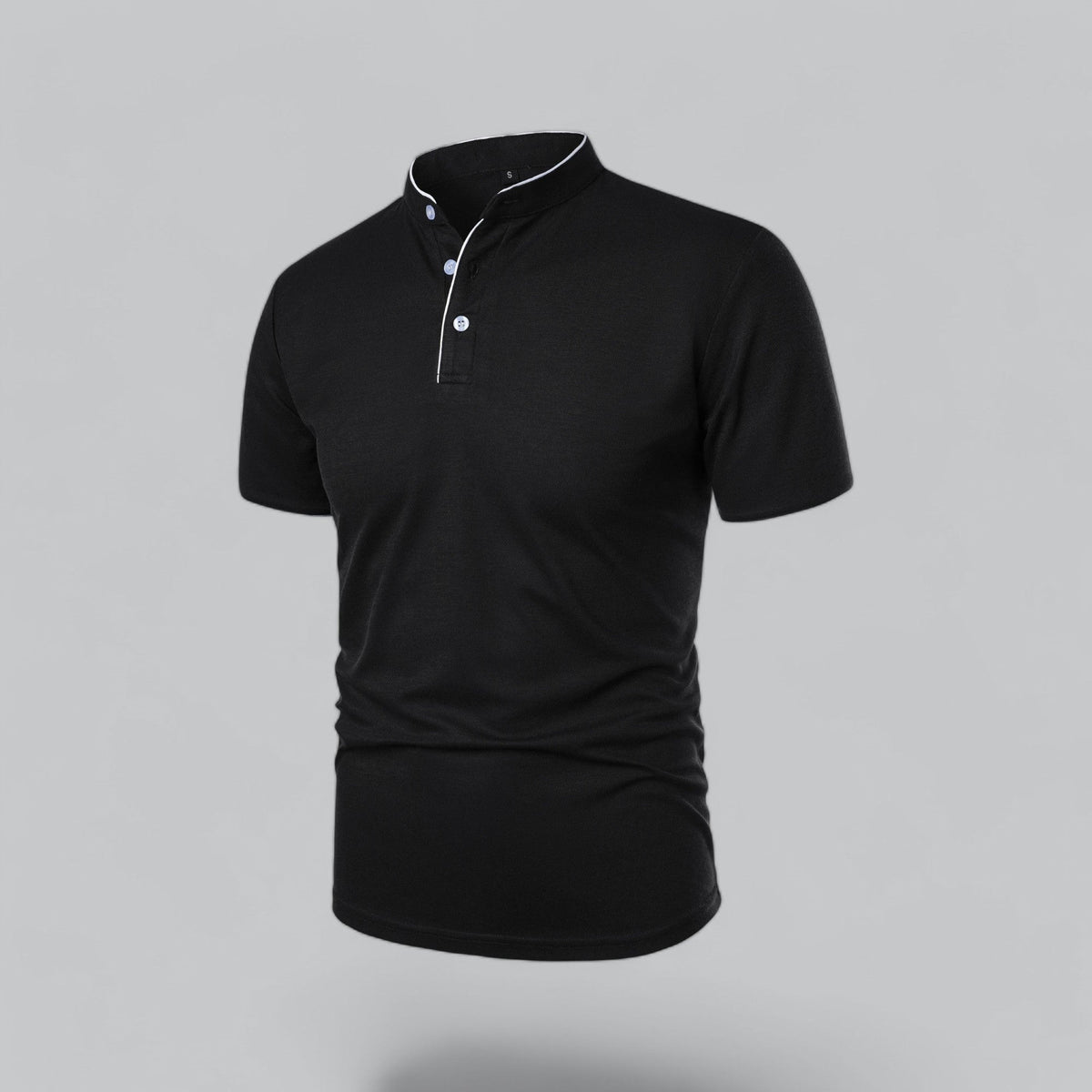 Mikel | Polo de Manga Corta Hombre Cuello Mao Algodón