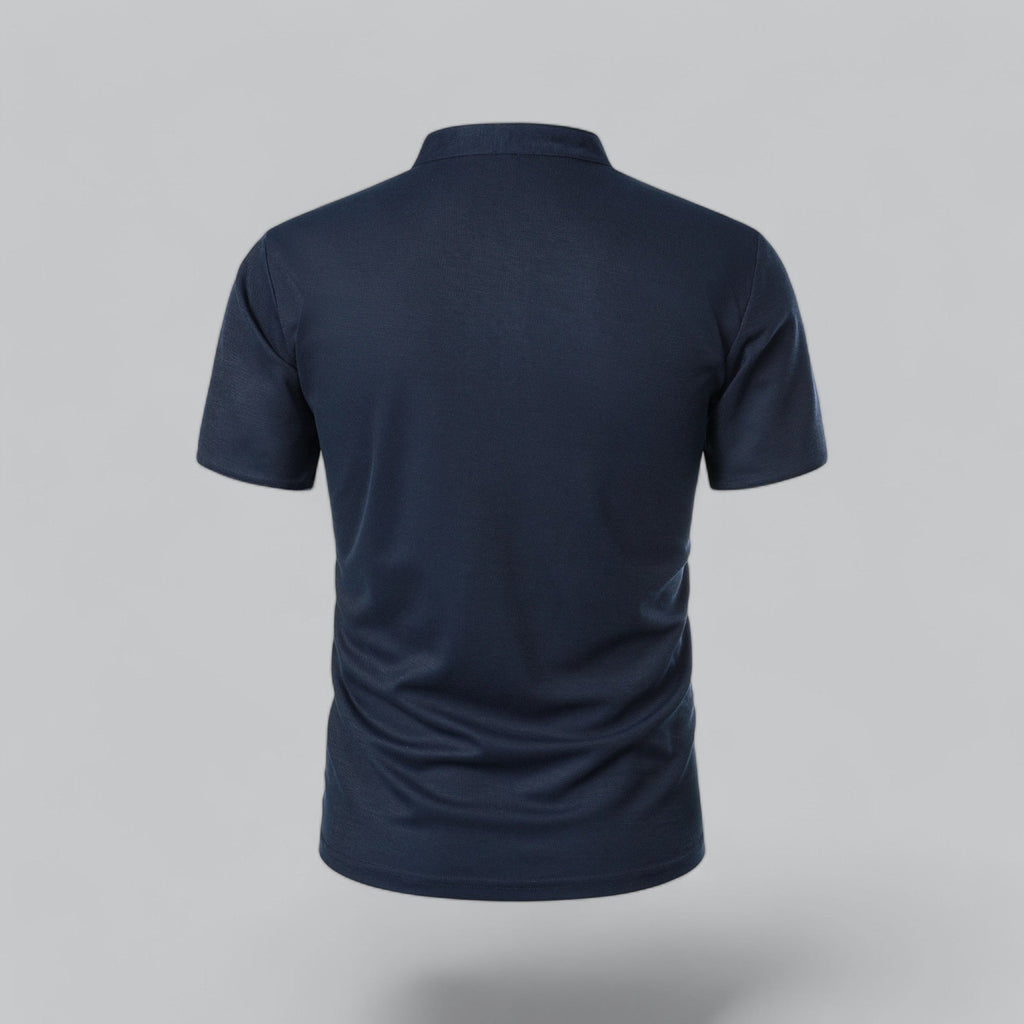 Mikel | Polo de Manga Corta Hombre Cuello Mao Algodón