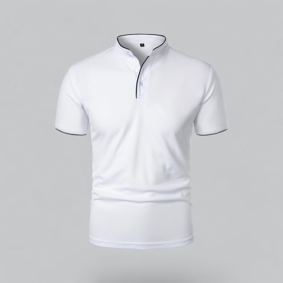 Mikel | Polo de Manga Corta Hombre Cuello Mao Algodón