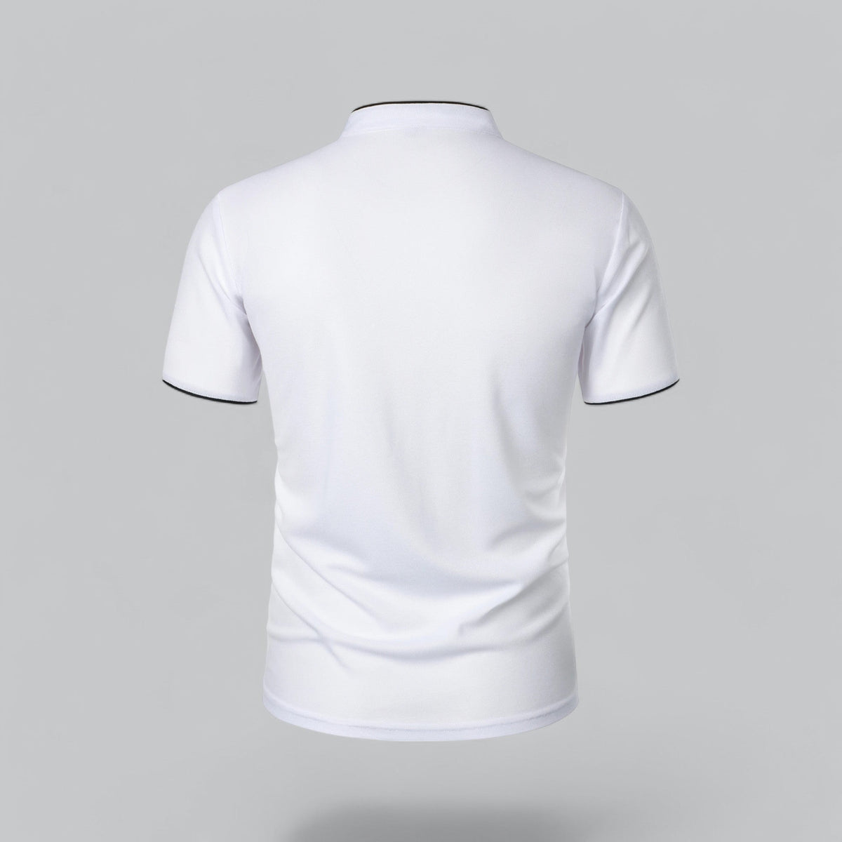 Mikel | Polo de Manga Corta Hombre Cuello Mao Algodón