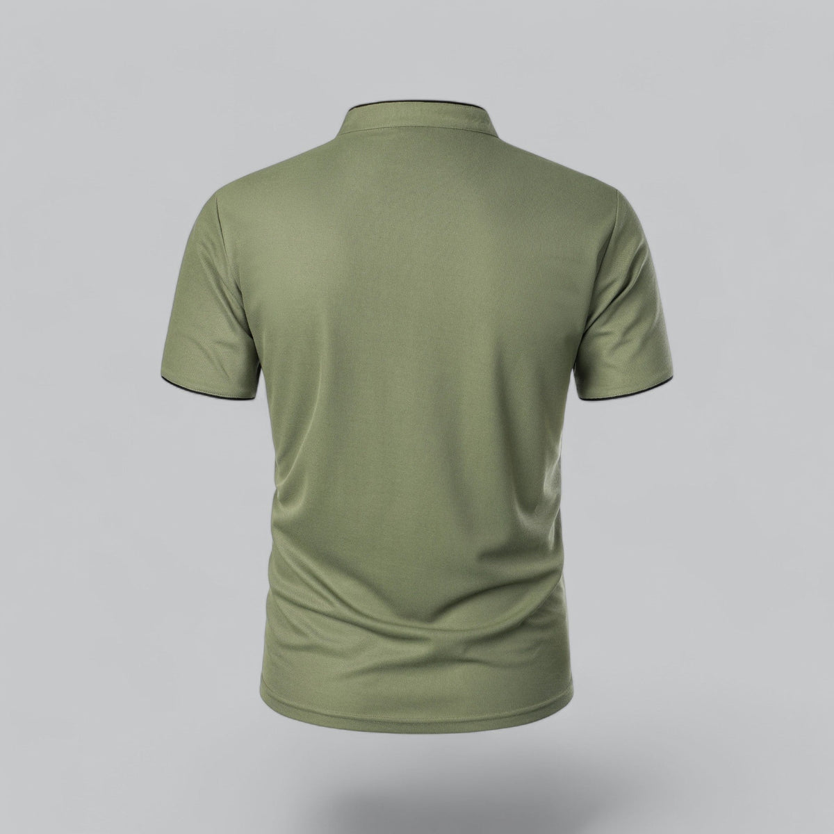 Mikel | Polo de Manga Corta Hombre Cuello Mao Algodón