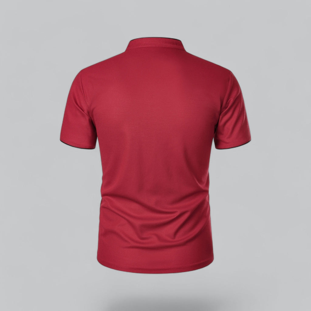 Mikel | Polo de Manga Corta Hombre Cuello Mao Algodón