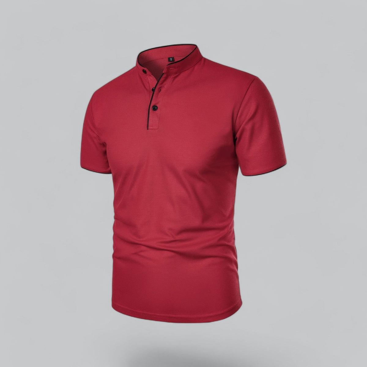 Mikel | Polo de Manga Corta Hombre Cuello Mao Algodón