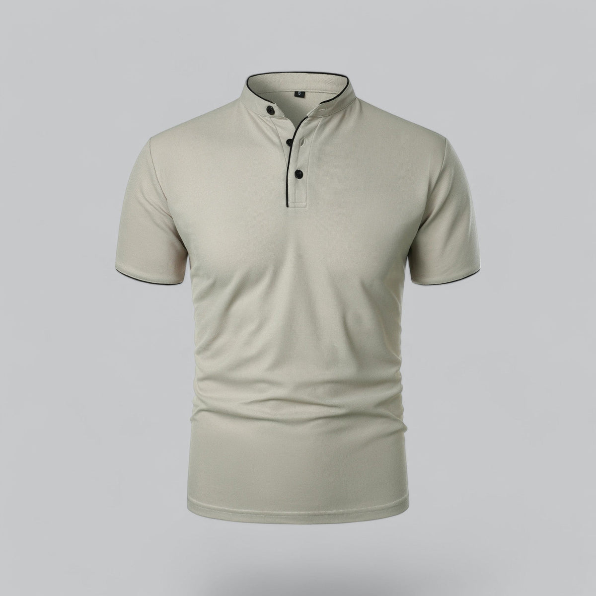 Mikel | Polo de Manga Corta Hombre Cuello Mao Algodón