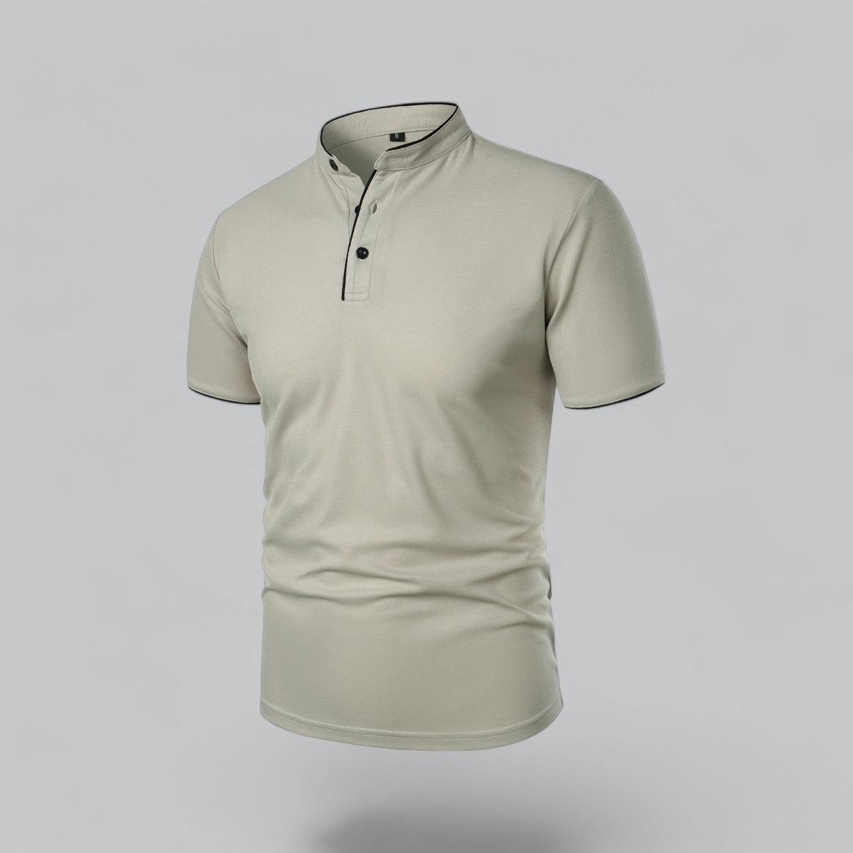 Mikel | Polo de Manga Corta Hombre Cuello Mao Algodón