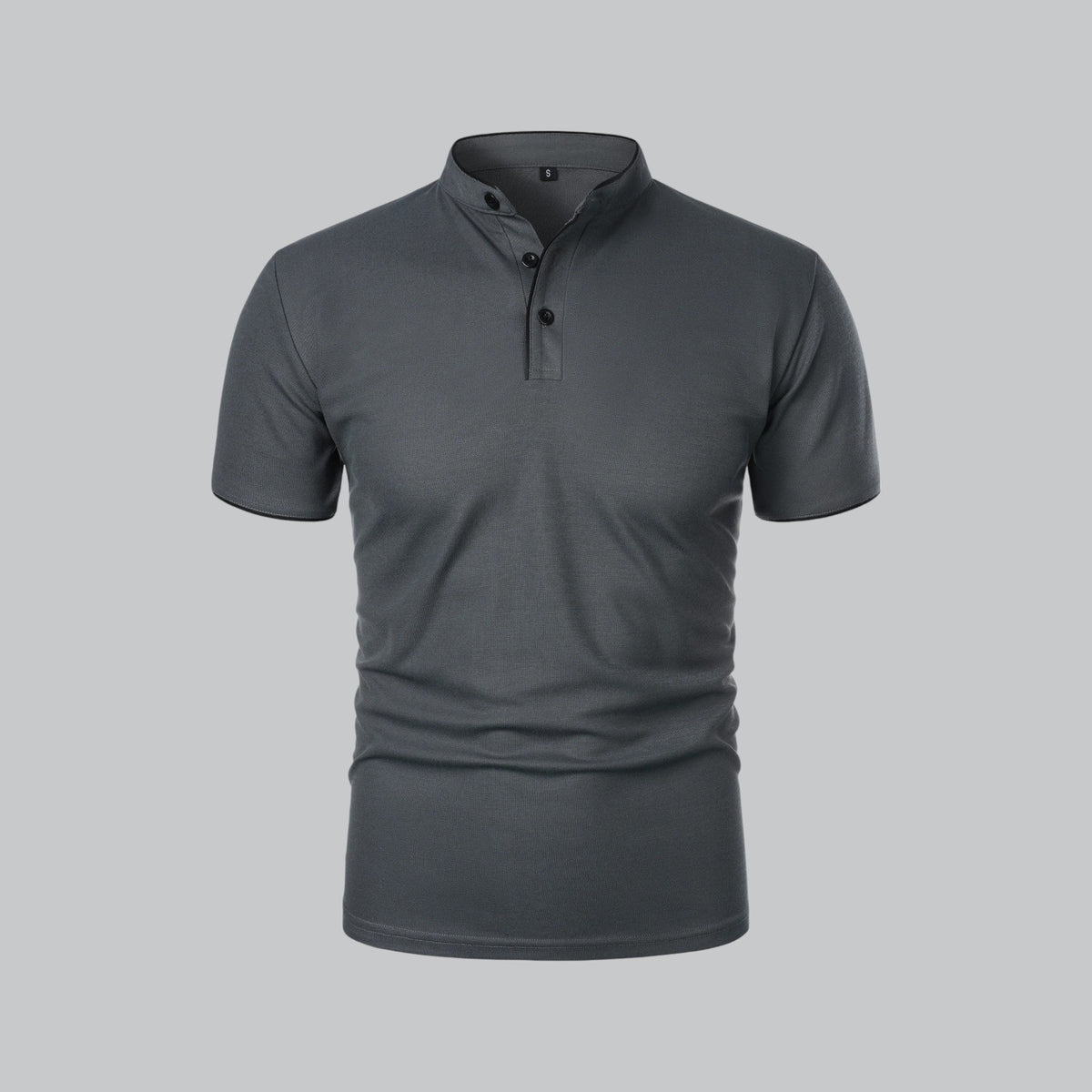 Mikel | Polo de Manga Corta Hombre Cuello Mao Algodón