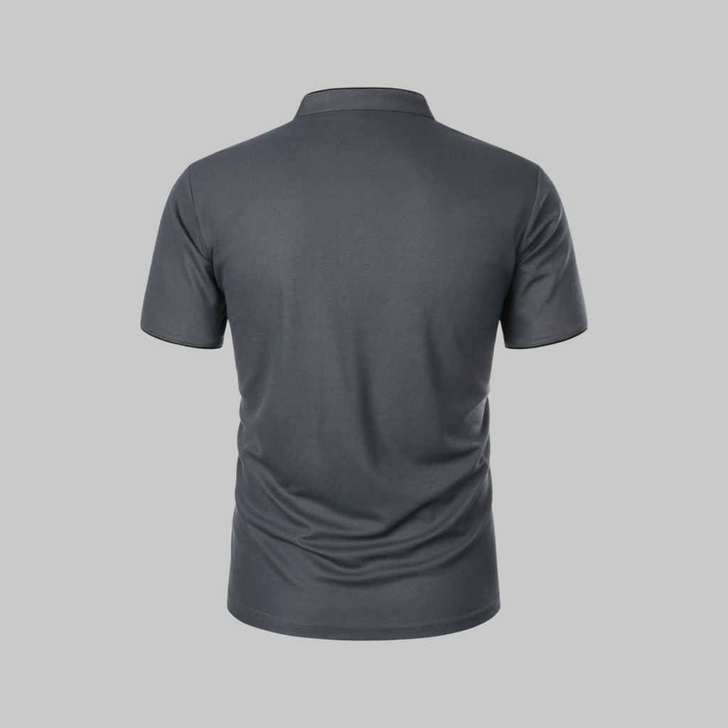 Mikel | Polo de Manga Corta Hombre Cuello Mao Algodón