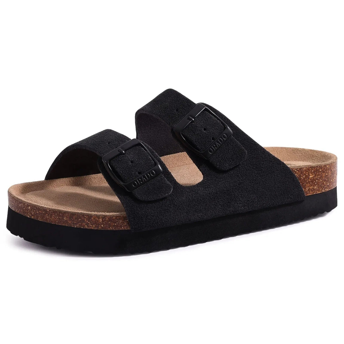 Nuvara Suede Buckle Mules