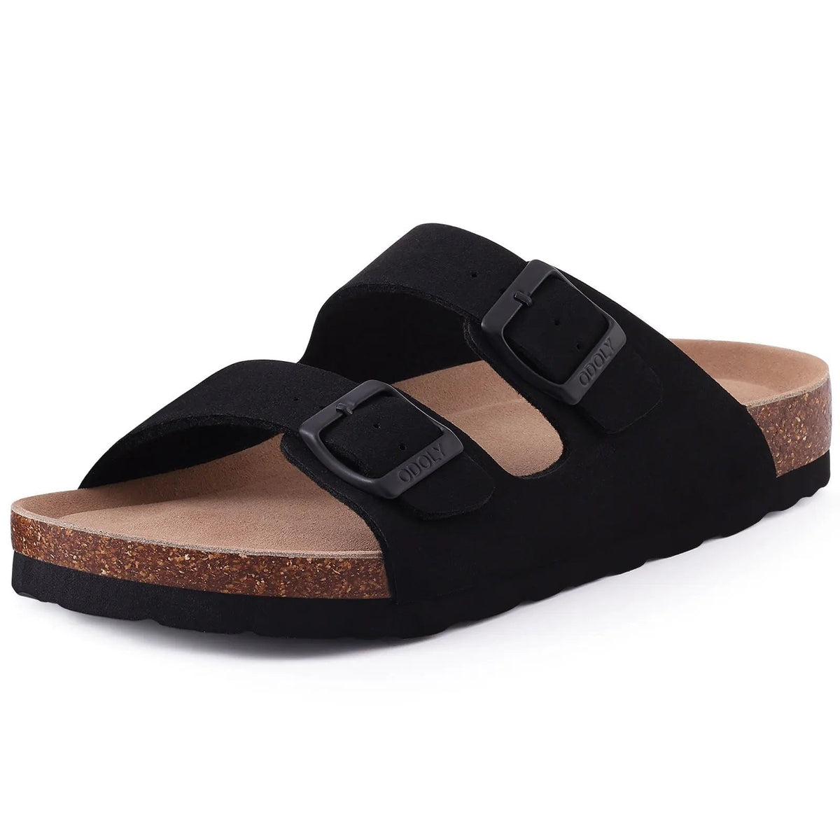 Nuvara Suede Buckle Mules