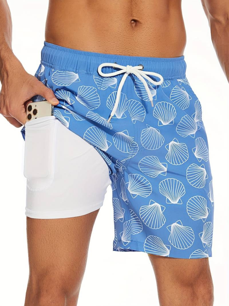 Nicolás | Bañador Shorts Hombre Estampado Flamencos Cintura Elástica