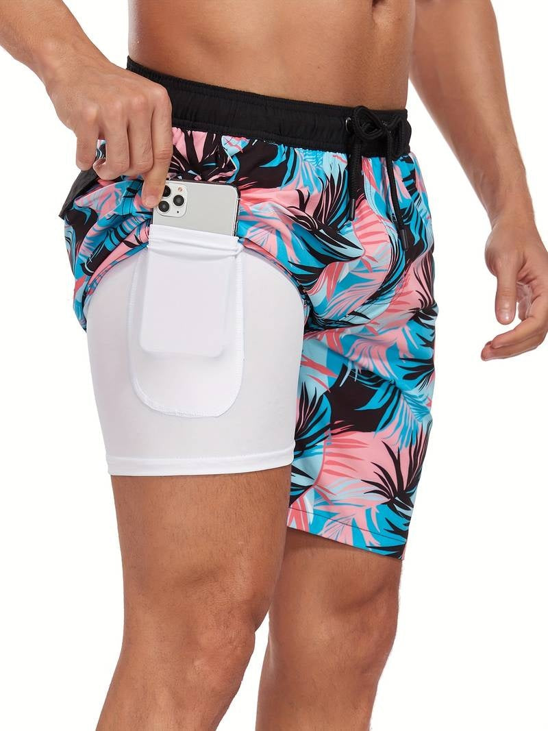 Nicolás | Bañador Shorts Hombre Estampado Flamencos Cintura Elástica