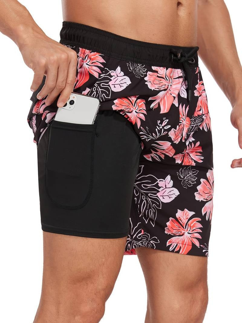 Nicolás | Bañador Shorts Hombre Estampado Flamencos Cintura Elástica