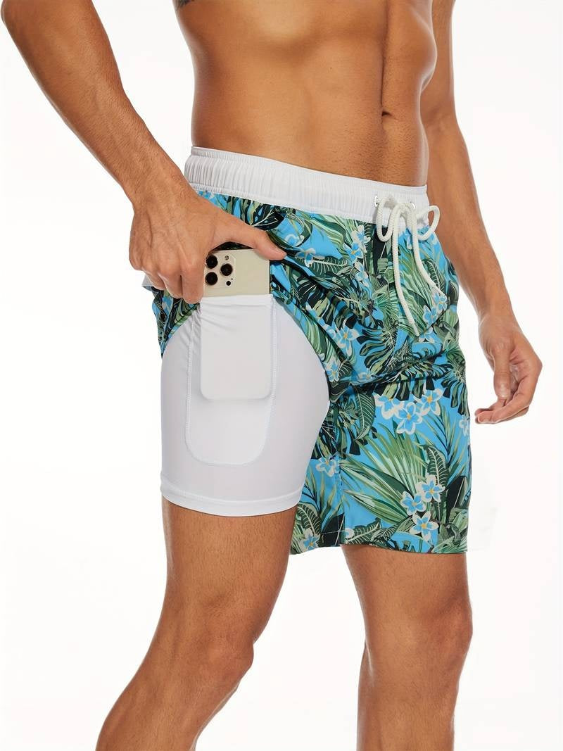 Nicolás | Bañador Shorts Hombre Estampado Flamencos Cintura Elástica