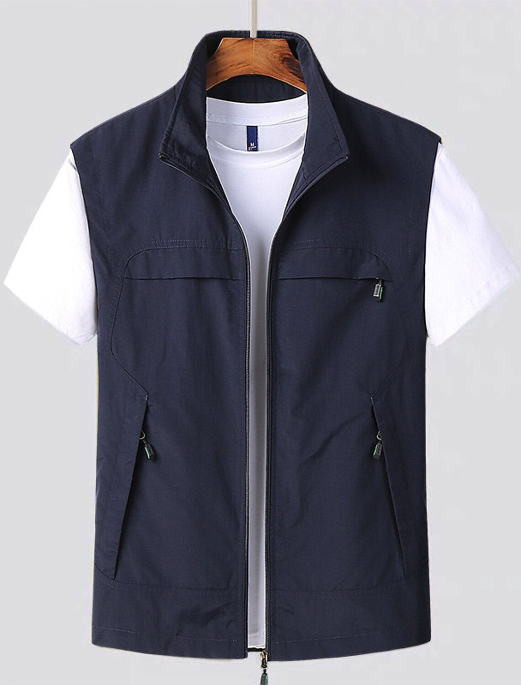 Nuvara | Óscar | Gilet Ligero Hombre Cuello Alto Bolsillos con Cremallera