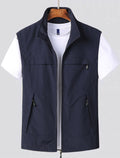 Nuvara | Óscar | Gilet Ligero Hombre Cuello Alto Bolsillos con Cremallera