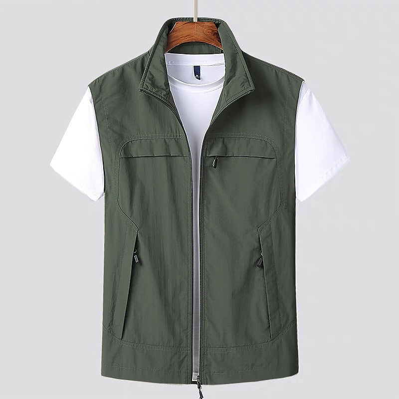 Nuvara | Óscar | Gilet Ligero Hombre Cuello Alto Bolsillos con Cremallera