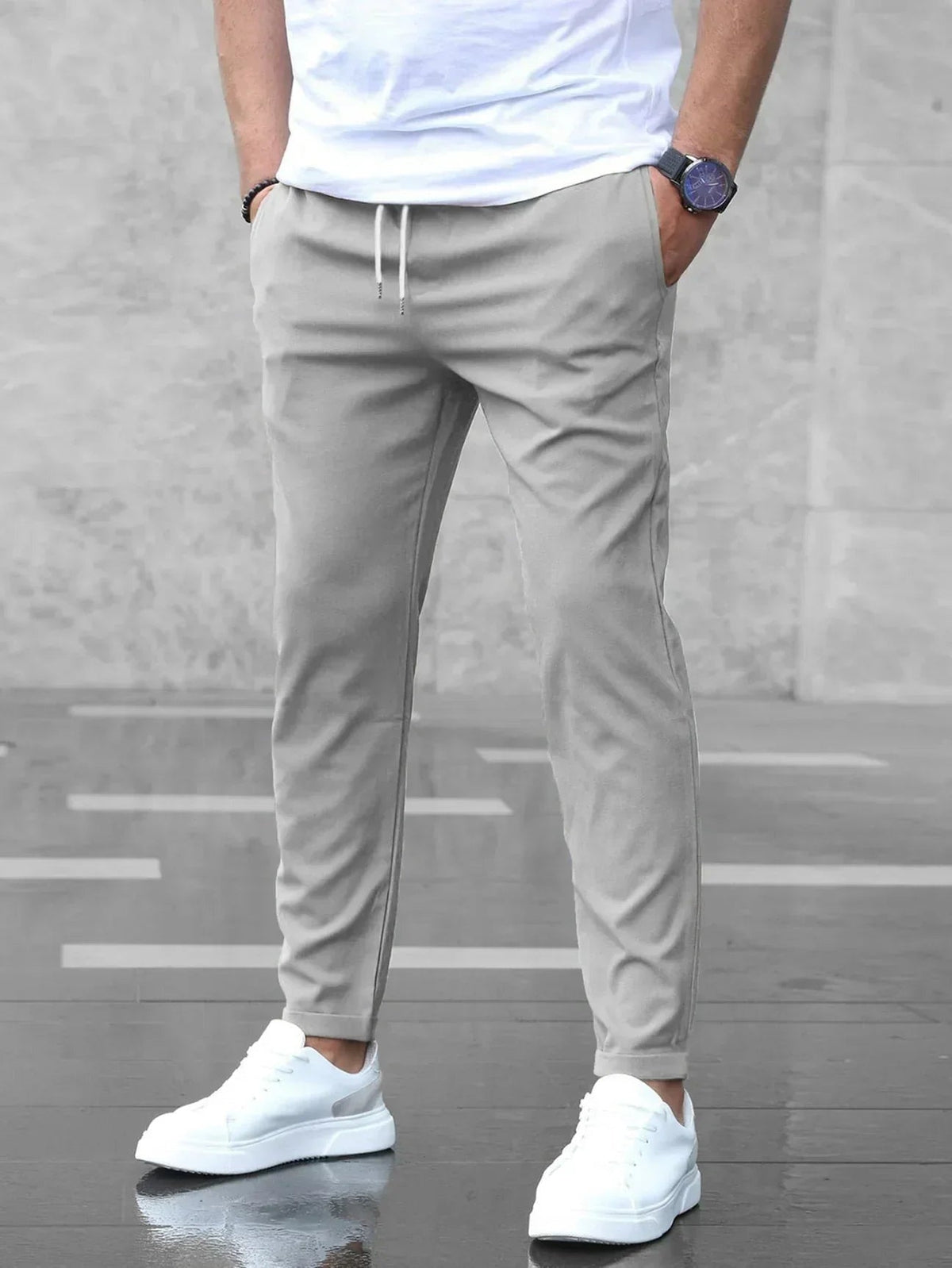 Pau | Pantalón Deportivo Hombre Cintura Elástica Corte Slim