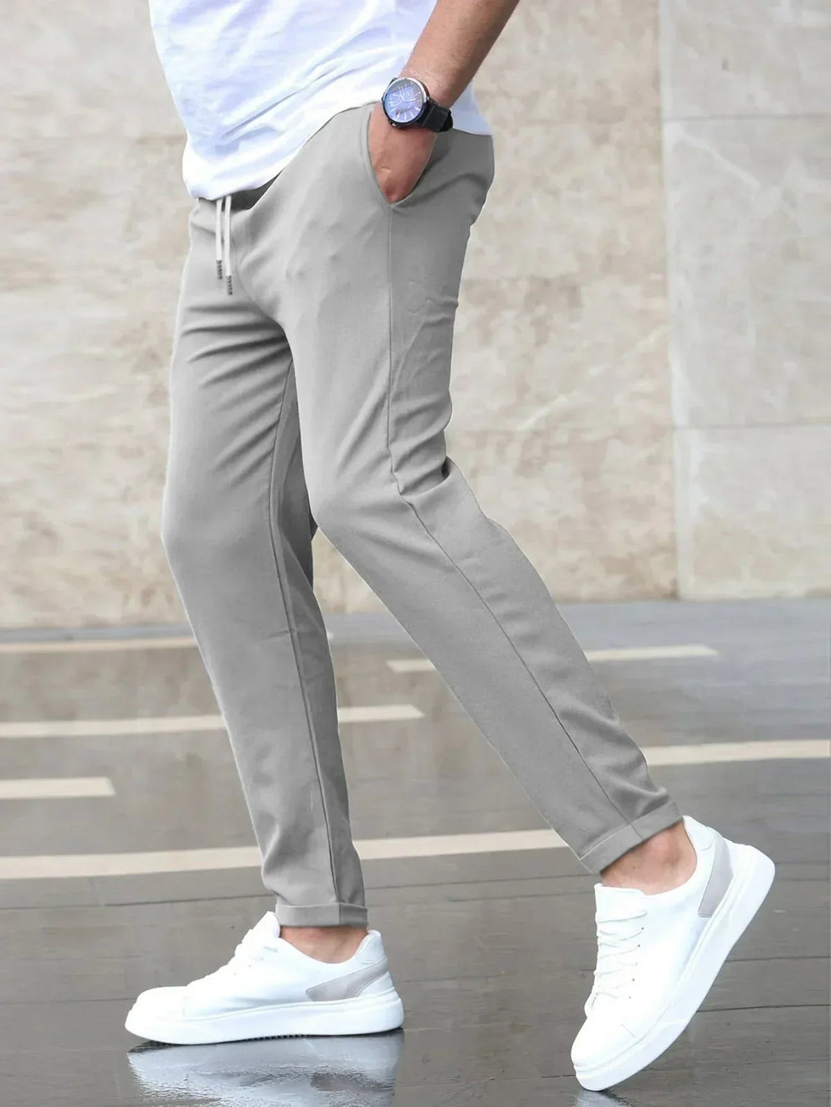 Pau | Pantalón Deportivo Hombre Cintura Elástica Corte Slim