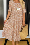 Nuvara | Pilar | Vestido Midi de Verano de Lunares con Volantes Mujer