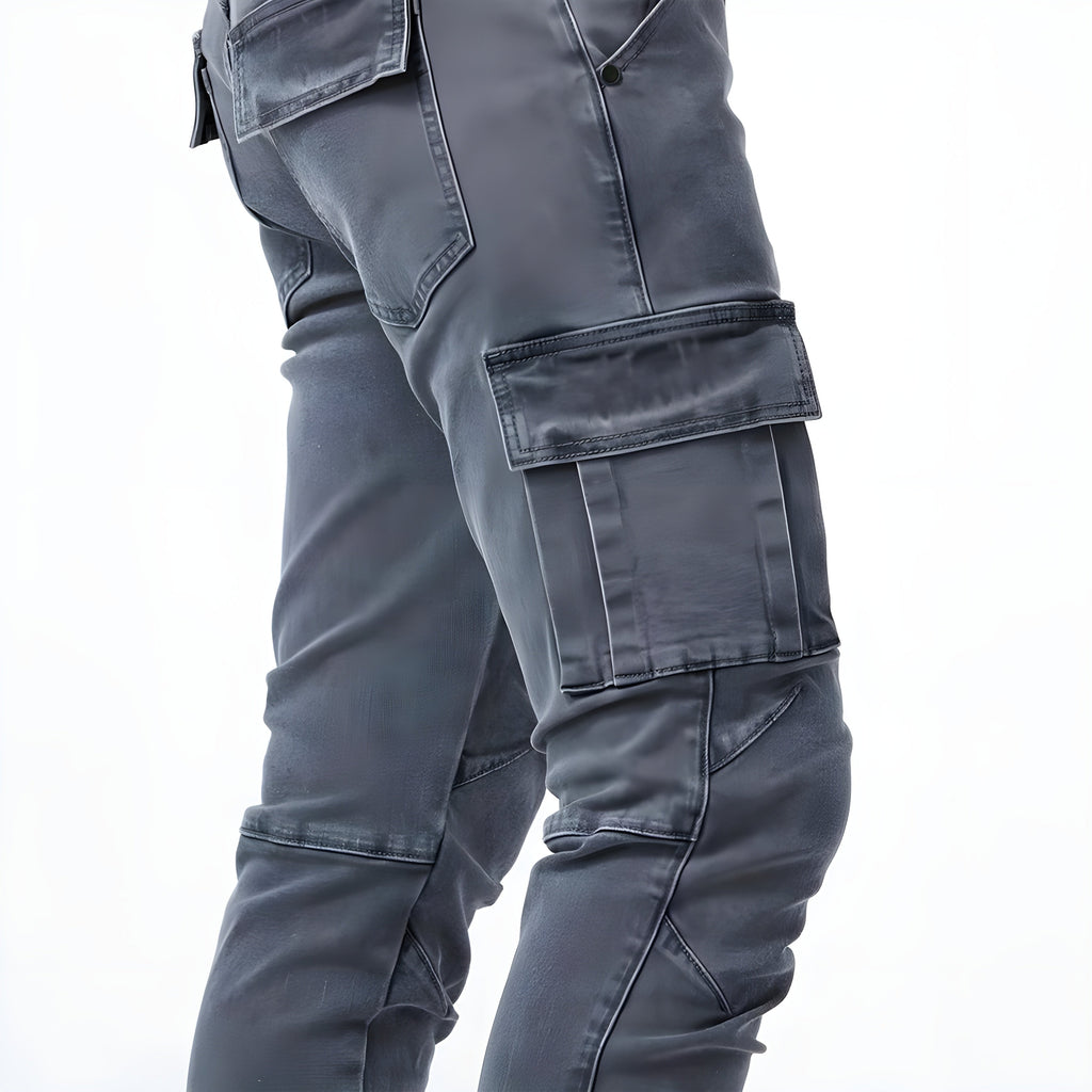 Nuvara | Pol | Cargo Pants Slim Hombre Multibolsillos