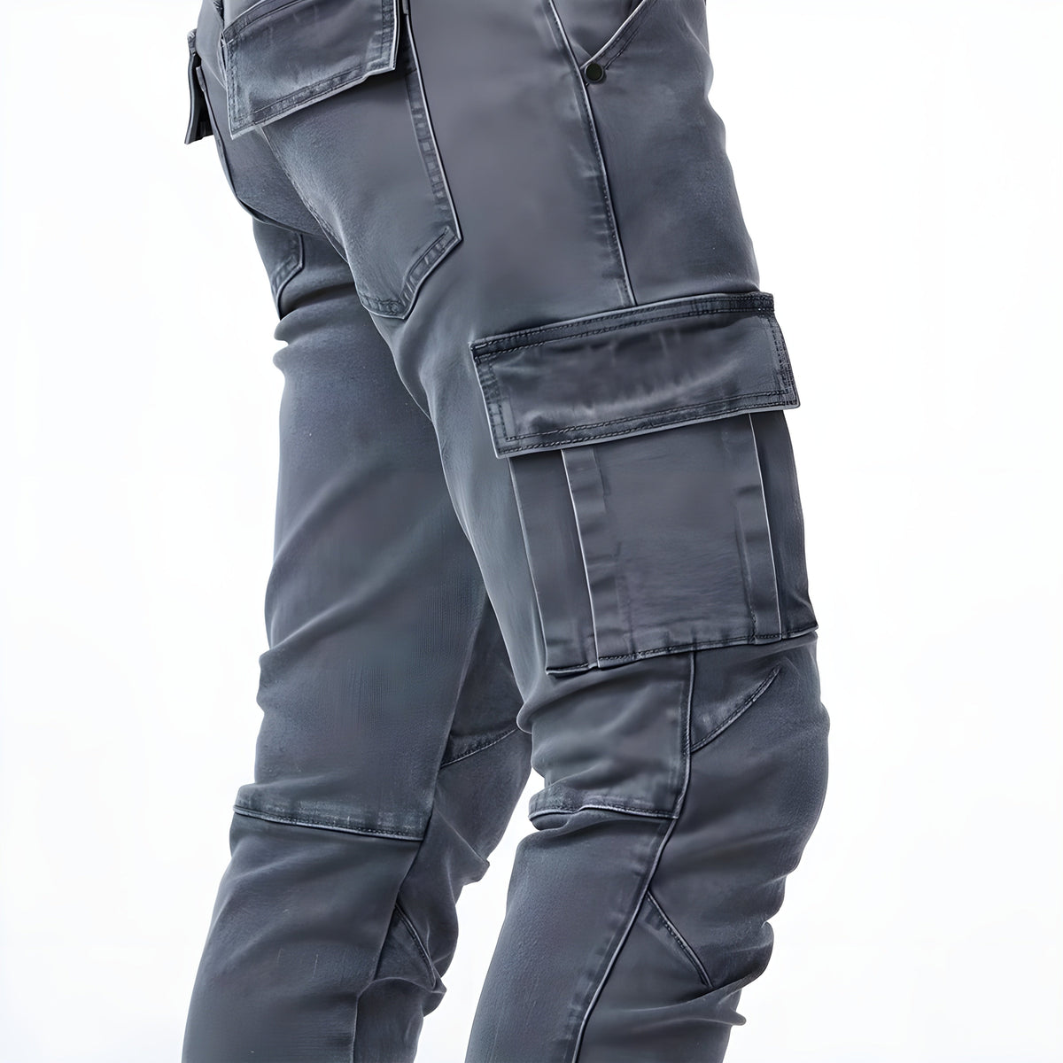 Nuvara | Pol | Cargo Pants Slim Hombre Multibolsillos
