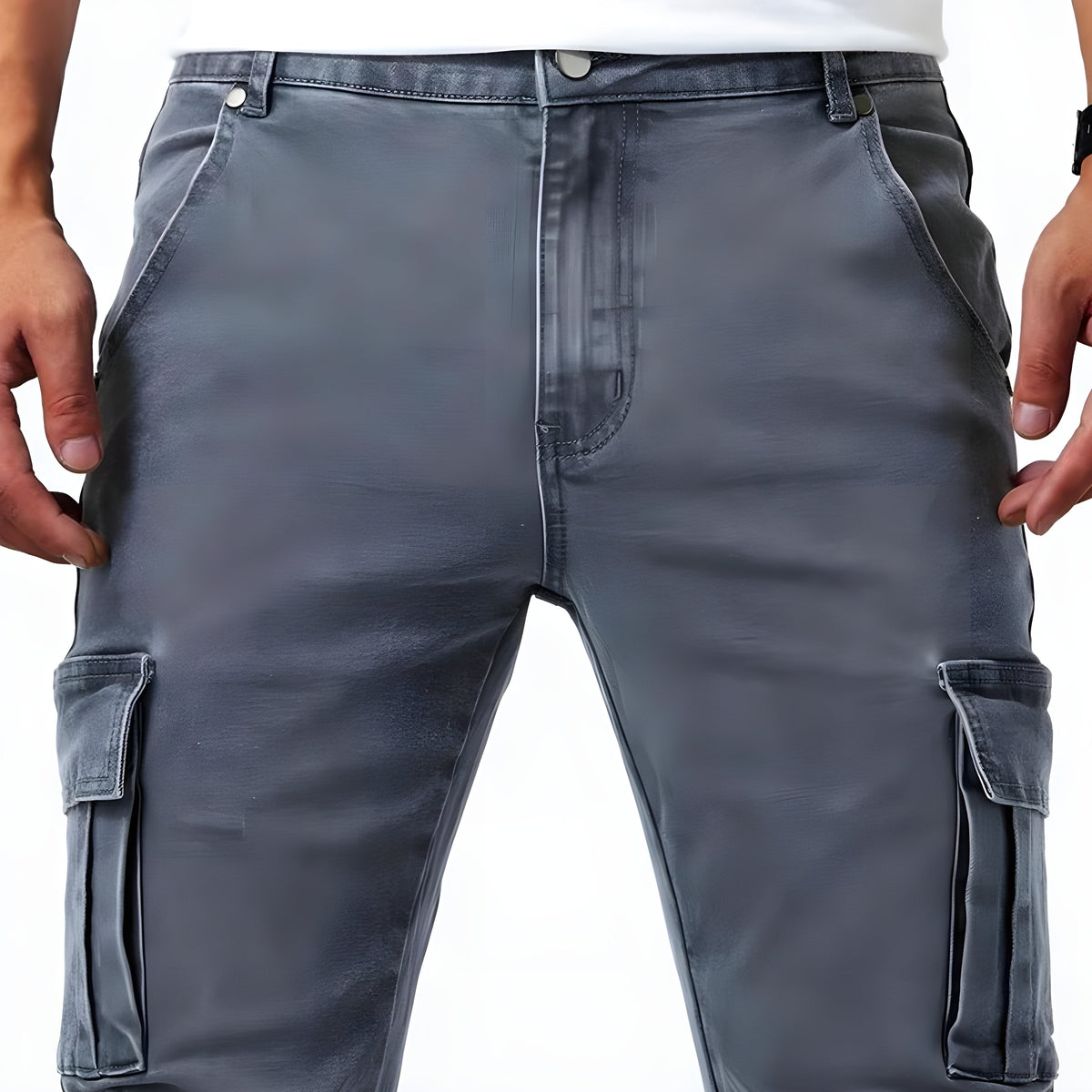 Nuvara | Pol | Cargo Pants Slim Hombre Multibolsillos