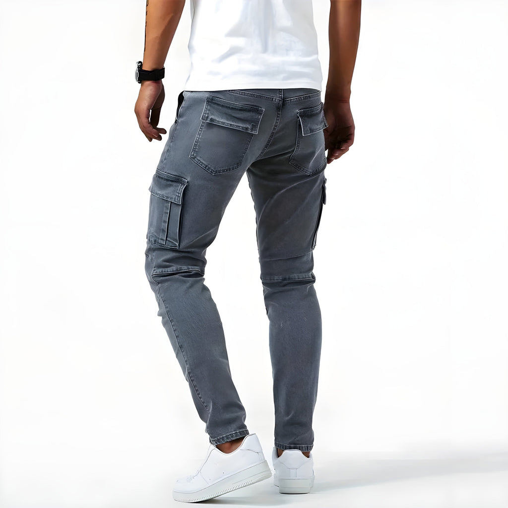 Nuvara | Pol | Cargo Pants Slim Hombre Multibolsillos
