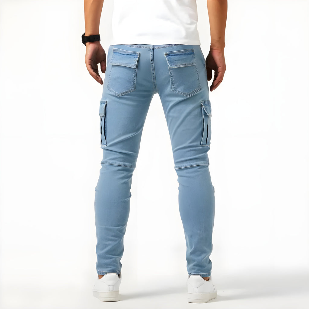 Nuvara | Pol | Cargo Pants Slim Hombre Multibolsillos