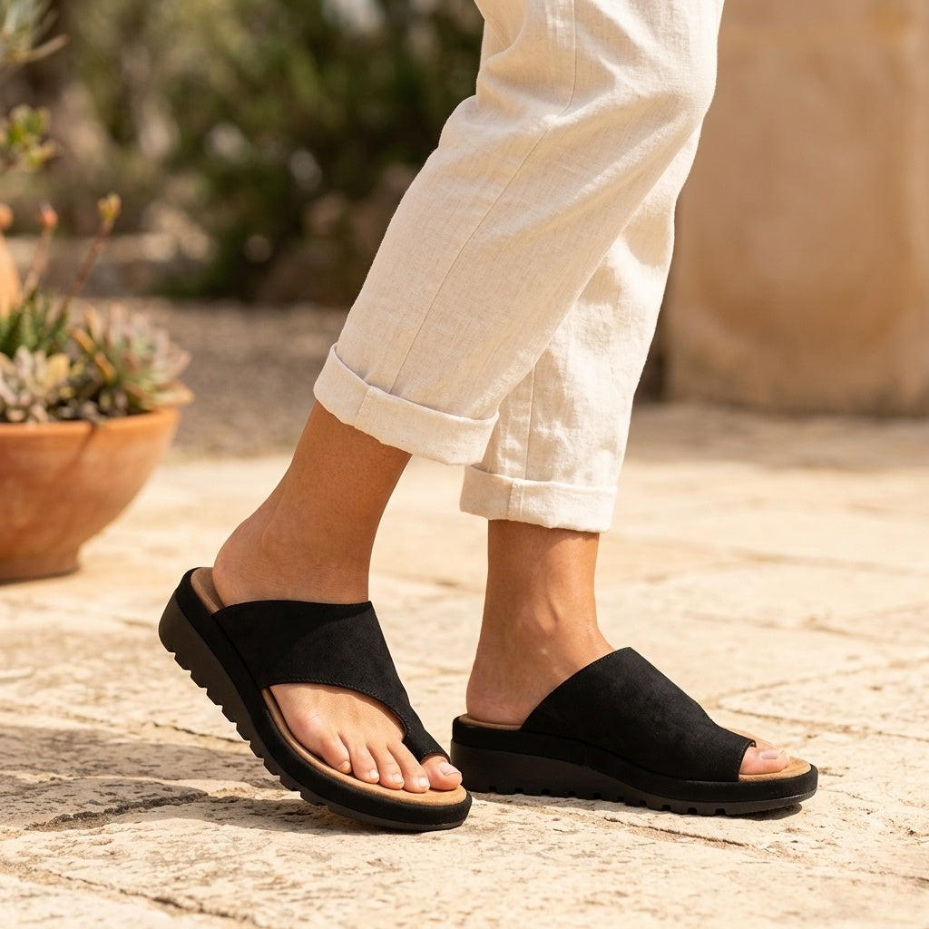 Nuvara Wedge Thong Sandals