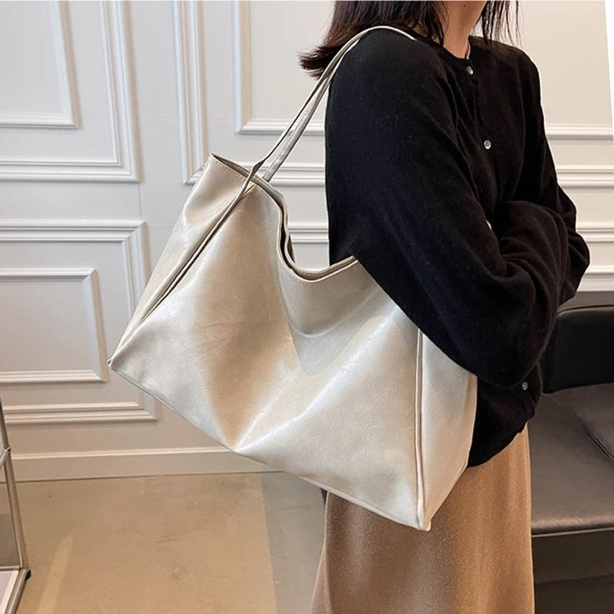 Nuvara | Rebeca | Tote Bag de Piel Sintética Grande Mujer Shopper
