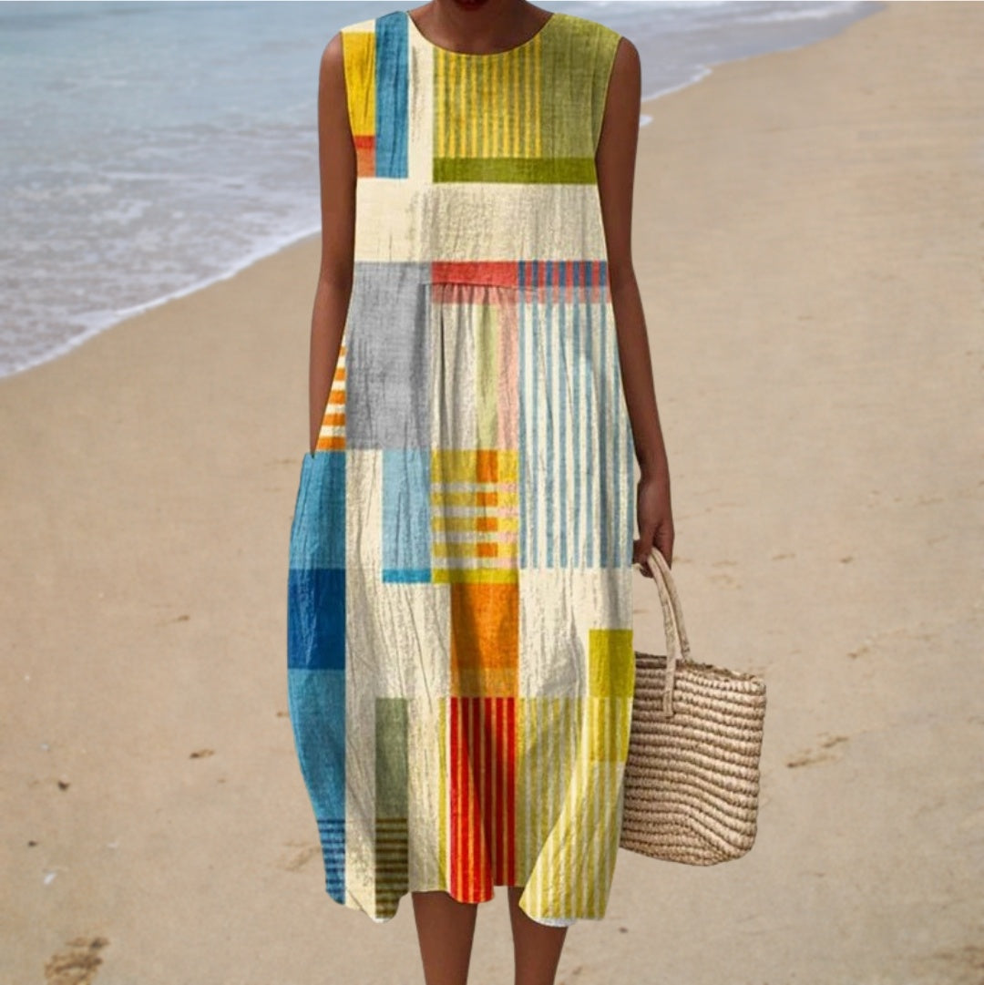 Nuvara | Remedios | Vestido Largo de Playa Estampado Mujer