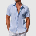 Rodrigo | Camisa de Lino de Manga Corta Hombre Texturizada