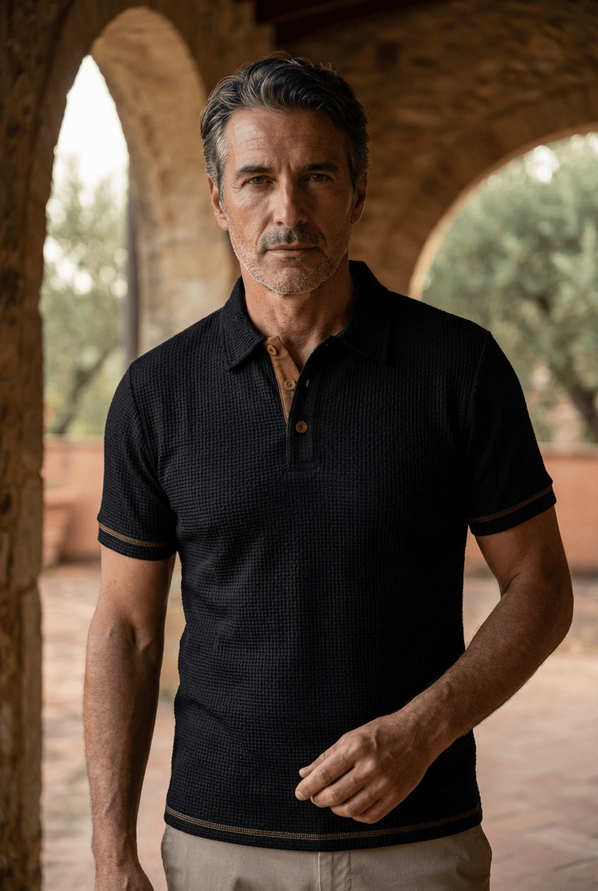Rodrigo | Polo Hombre Cuello Clásico Botones Contraste
