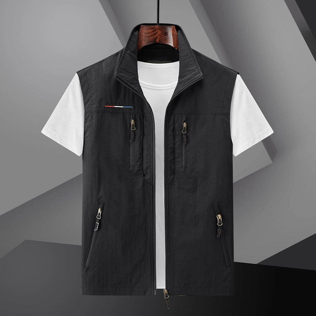Nuvara | Salvador | Gilet Multipocket Hombre Cremallera Cuello Alto