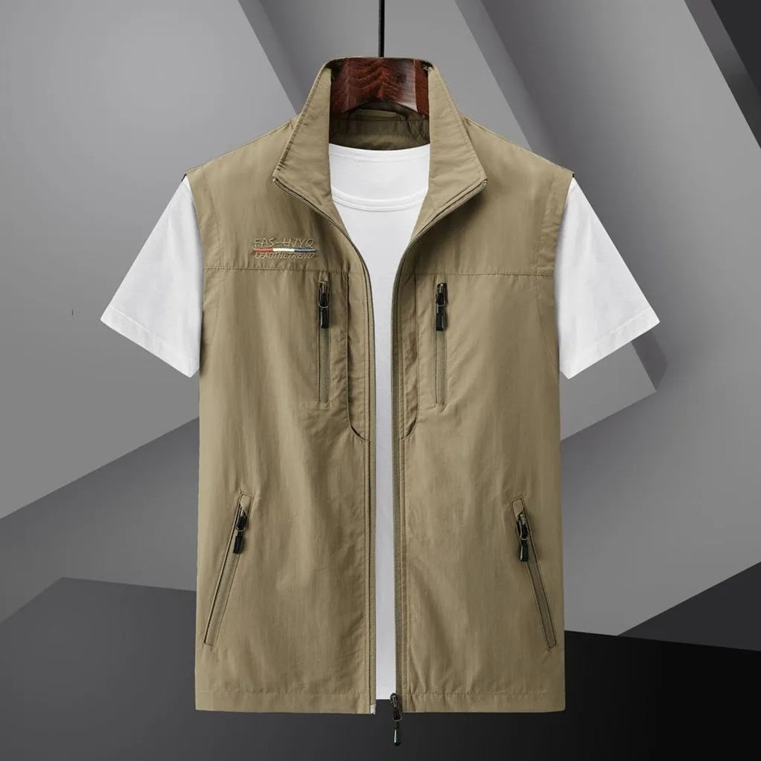 Nuvara | Salvador | Gilet Multipocket Hombre Cremallera Cuello Alto