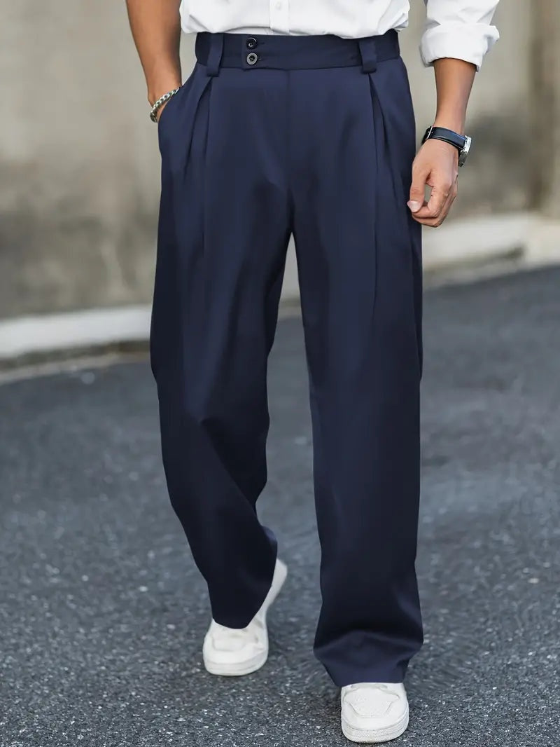 Sergio | Pantalón de Pinzas Holgado Hombre Doble Botón
