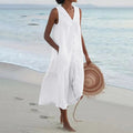 Nuvara | Soledad | Vestido Largo de Verano Mujer Escote V Tirantes