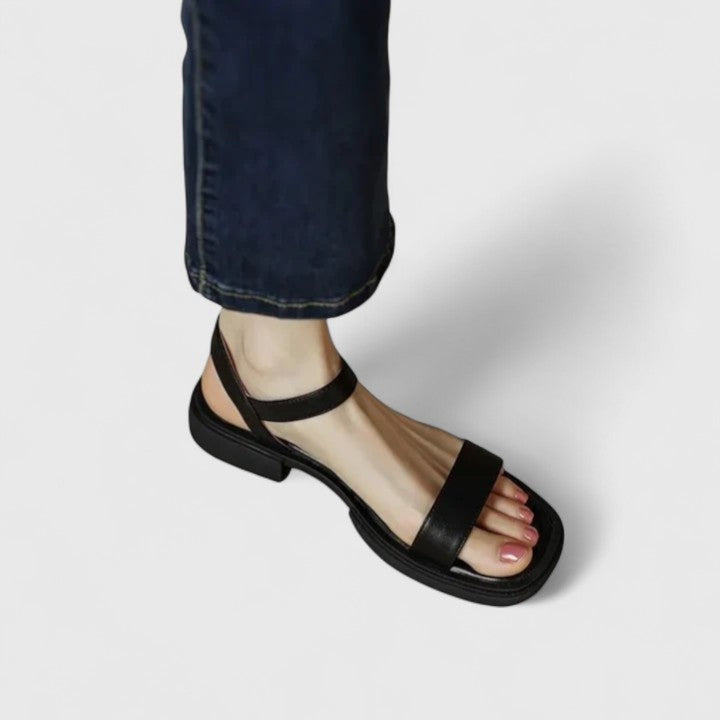 Nuvara Buckle Flat Sandals