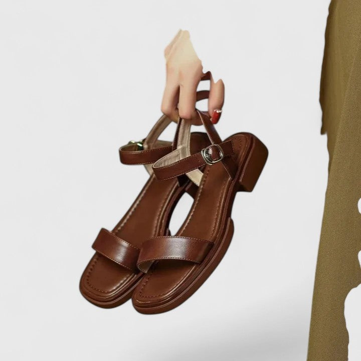Nuvara Buckle Flat Sandals