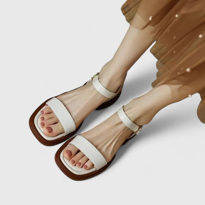 Nuvara Buckle Flat Sandals