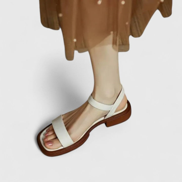 Nuvara Buckle Flat Sandals