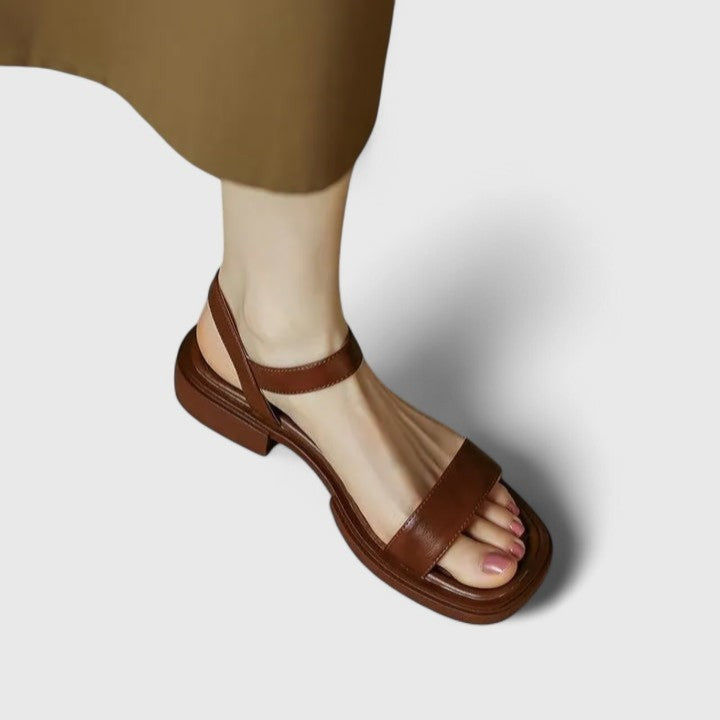 Nuvara Buckle Flat Sandals
