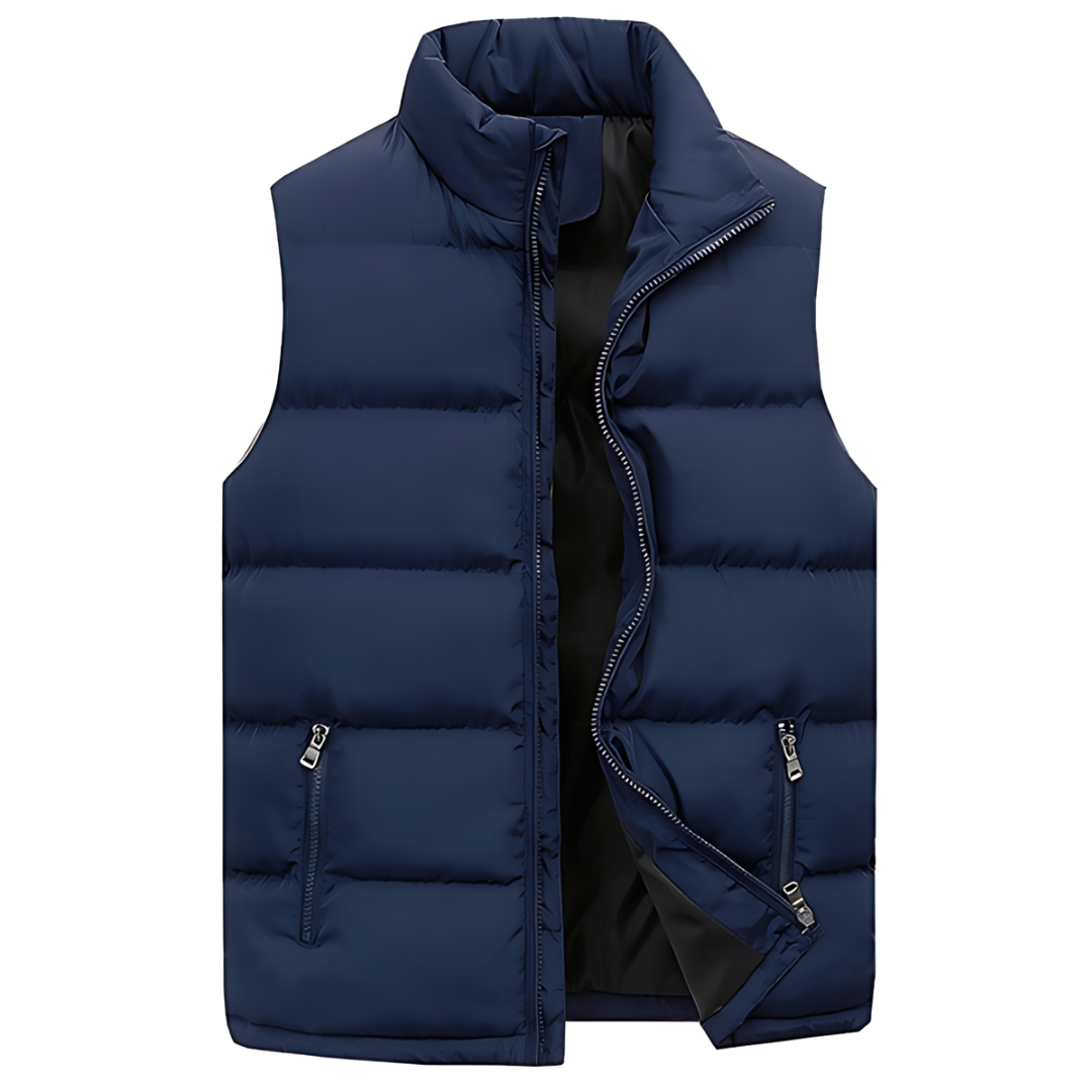 Nuvara | Tomás | Chaleco Acolchado Hombre Cuello Alto Cremallera