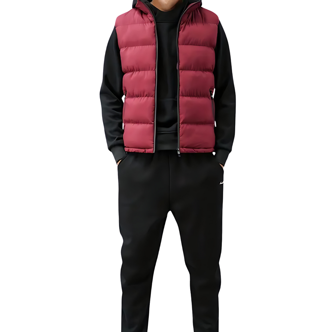 Nuvara | Tomás | Chaleco Acolchado Hombre Cuello Alto Cremallera