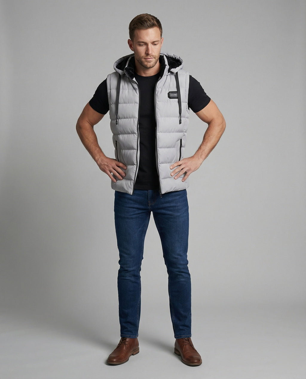 Nuvara | Unai | Chaleco Acolchado con Capucha Hombre Sin Mangas