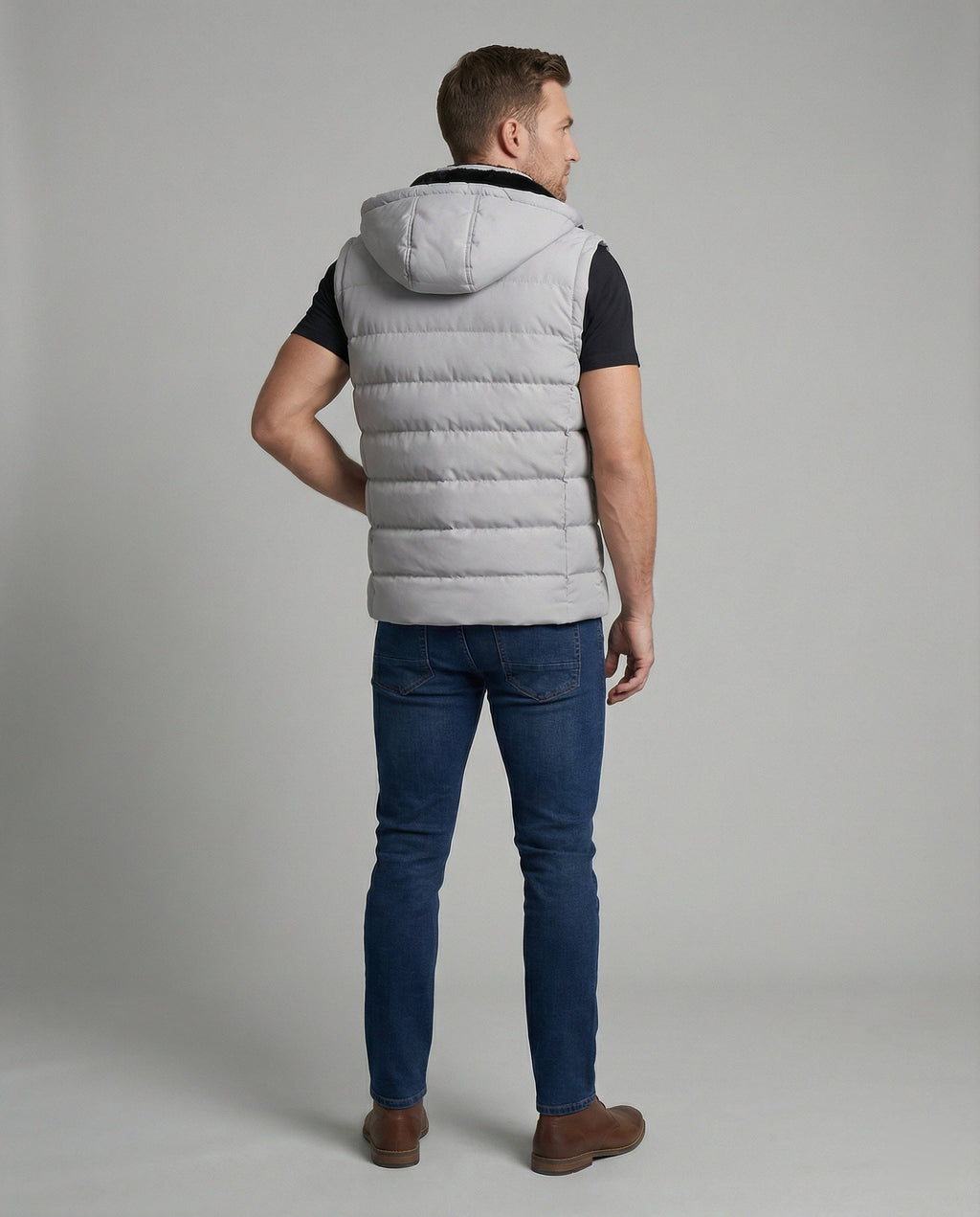 Nuvara | Unai | Chaleco Acolchado con Capucha Hombre Sin Mangas