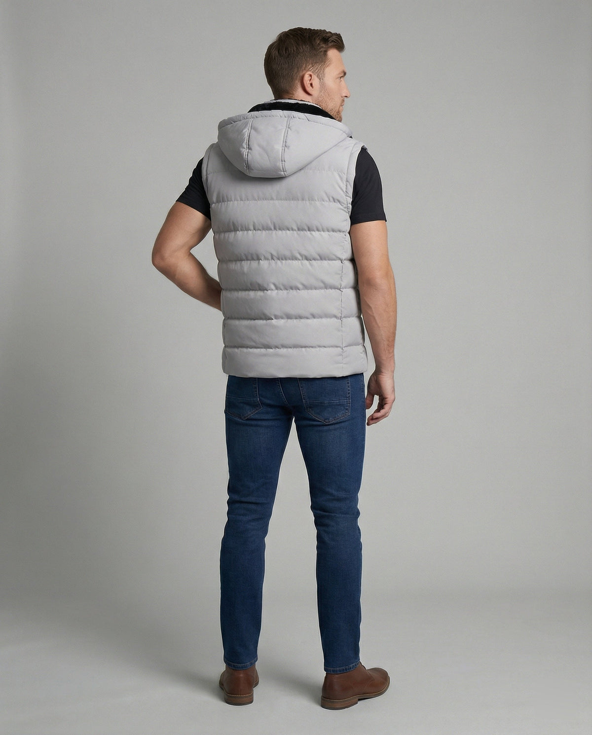 Nuvara | Unai | Chaleco Acolchado con Capucha Hombre Sin Mangas